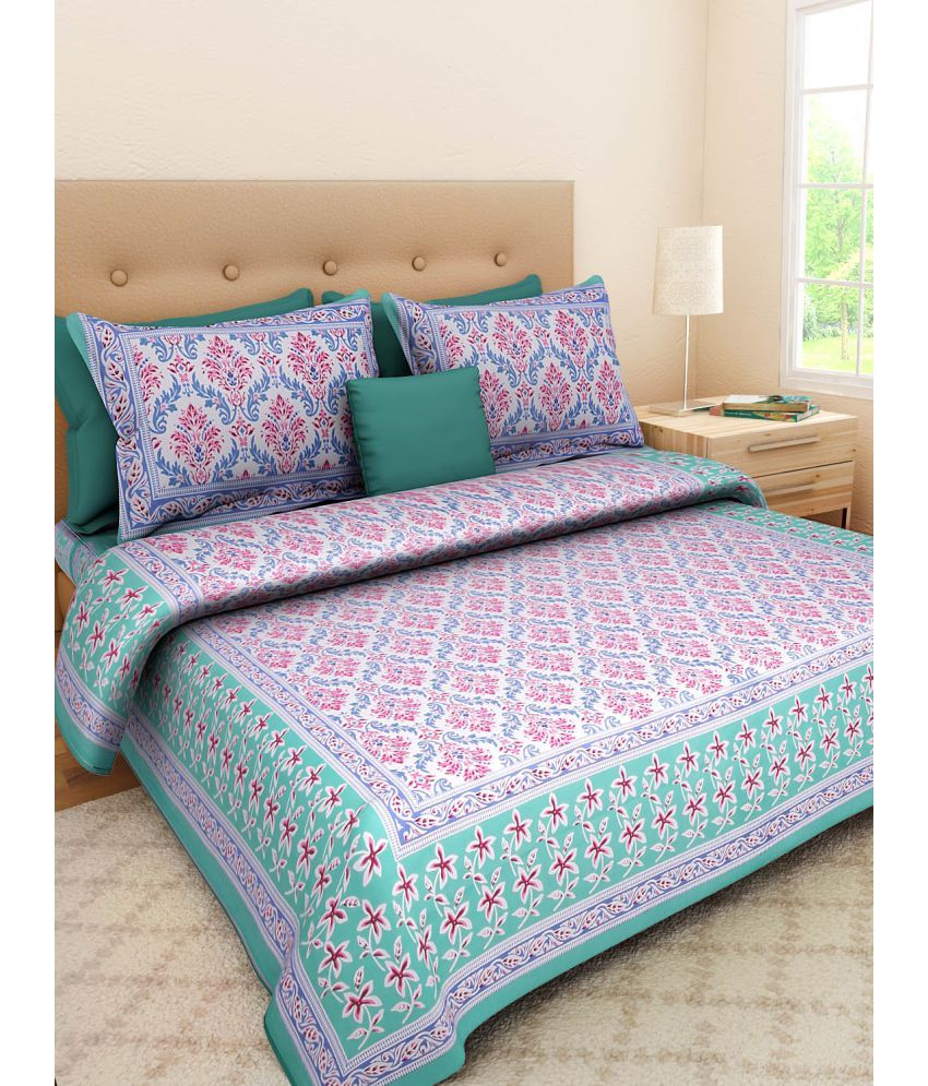 Satyan King Cotton Traditional Bed Sheet Buy Satyan King Cotton Traditional Bed Sheet Online