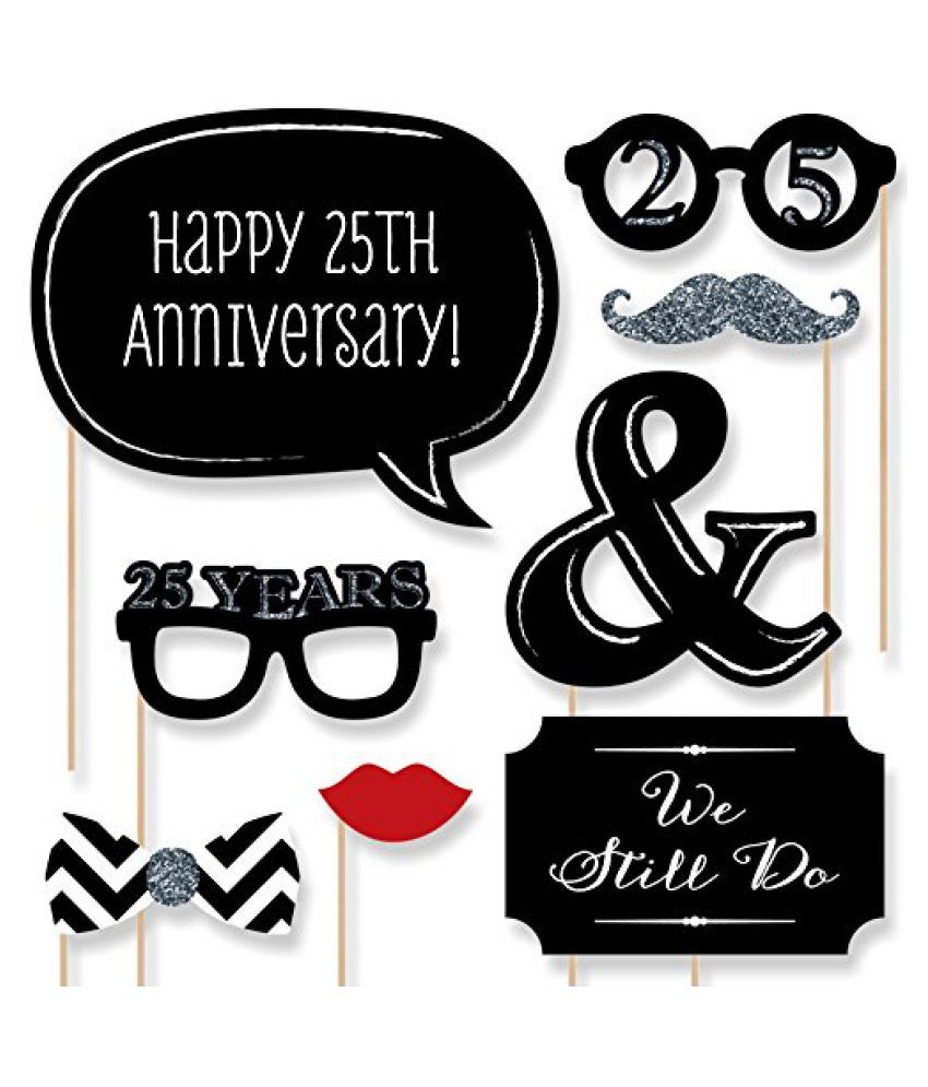 25th anniversary photo booth props