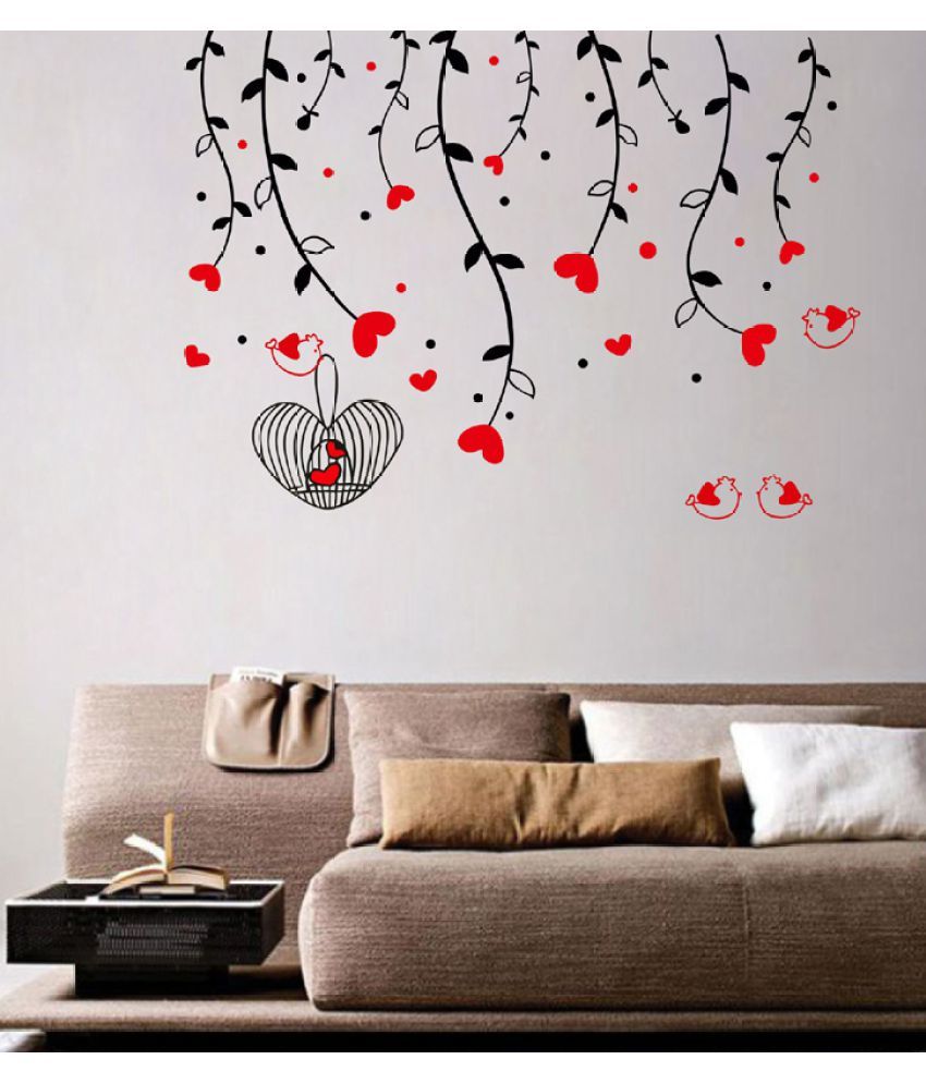     			Decor Villa Flowers bird with causes Vinyl Wall Stickers