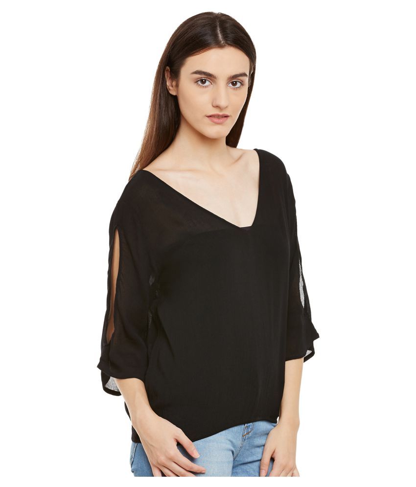 womens black tops uk