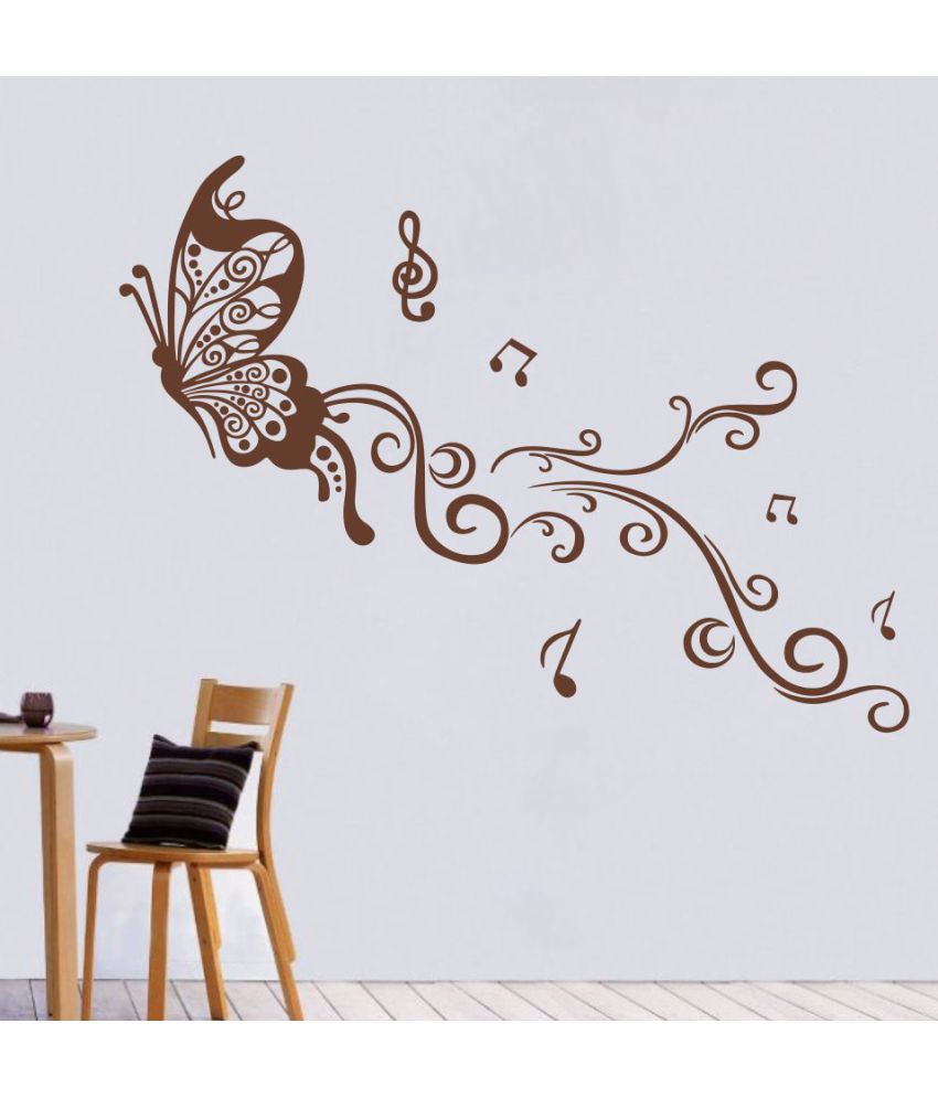     			Decor Villa Butterfly With Leaves Vinyl Wall Stickers