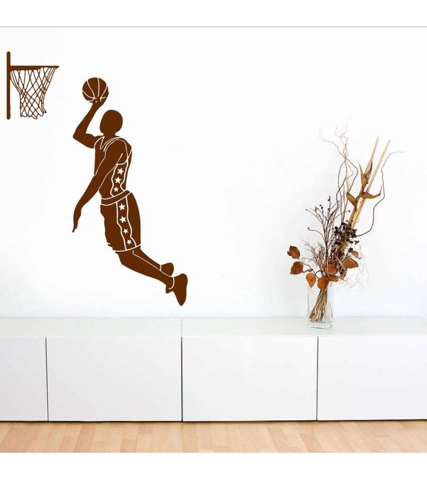     			Decor Villa Player Doing Basket Vinyl Wall Stickers