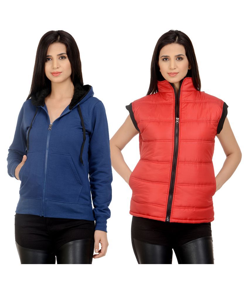 multicolour fleece jacket