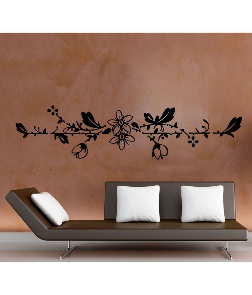     			Decor Villa full wall flowers Vinyl Wall Stickers