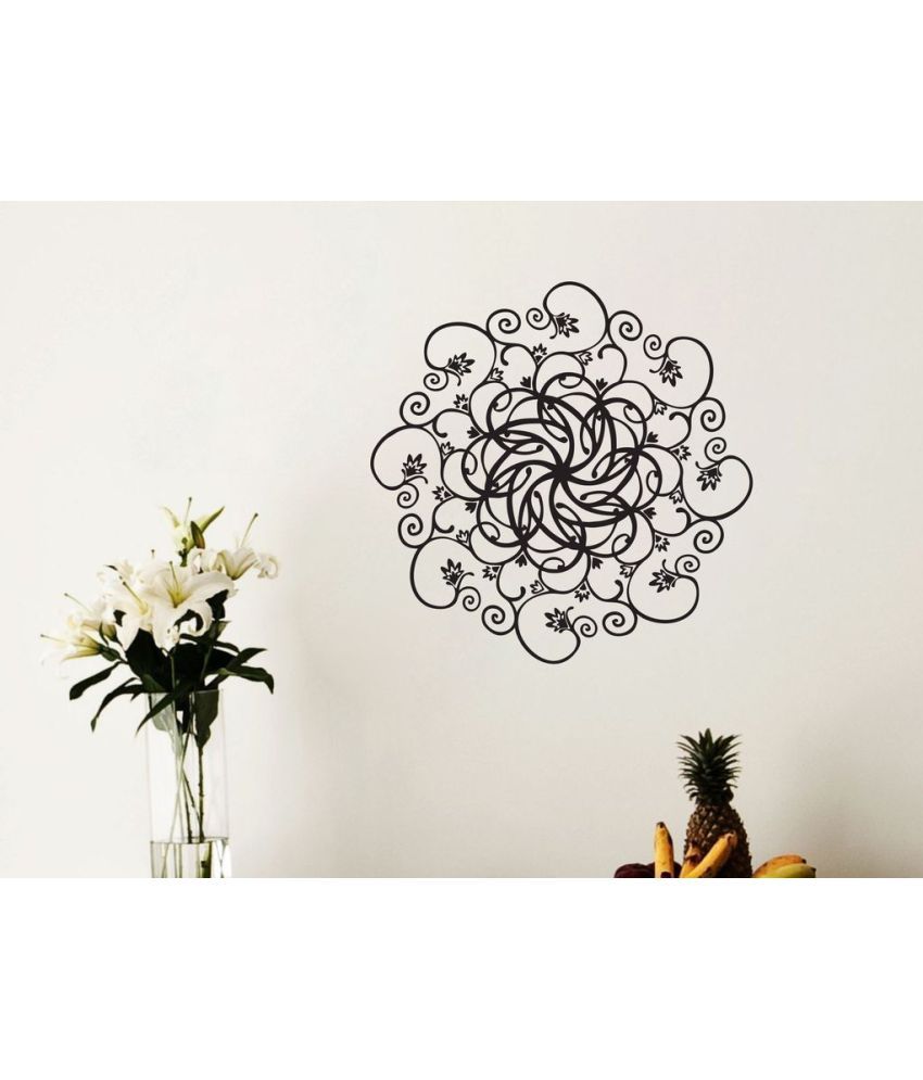     			Decor Villa Round style flower Vinyl Wall Stickers