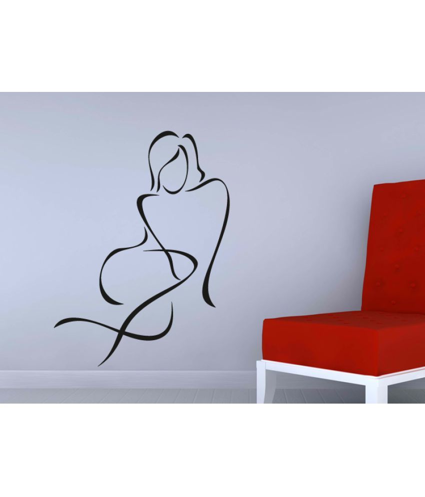     			Decor Villa girl line art 1 Vinyl Wall Stickers