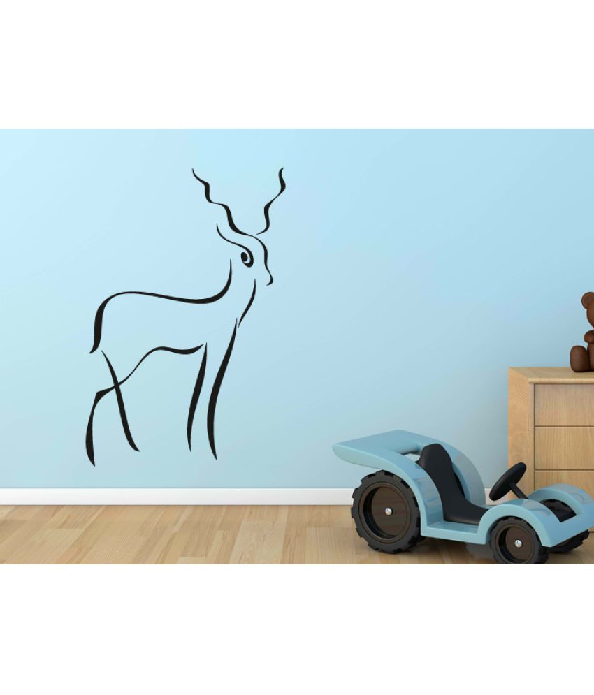     			Decor Villa Dear line art Vinyl Wall Stickers