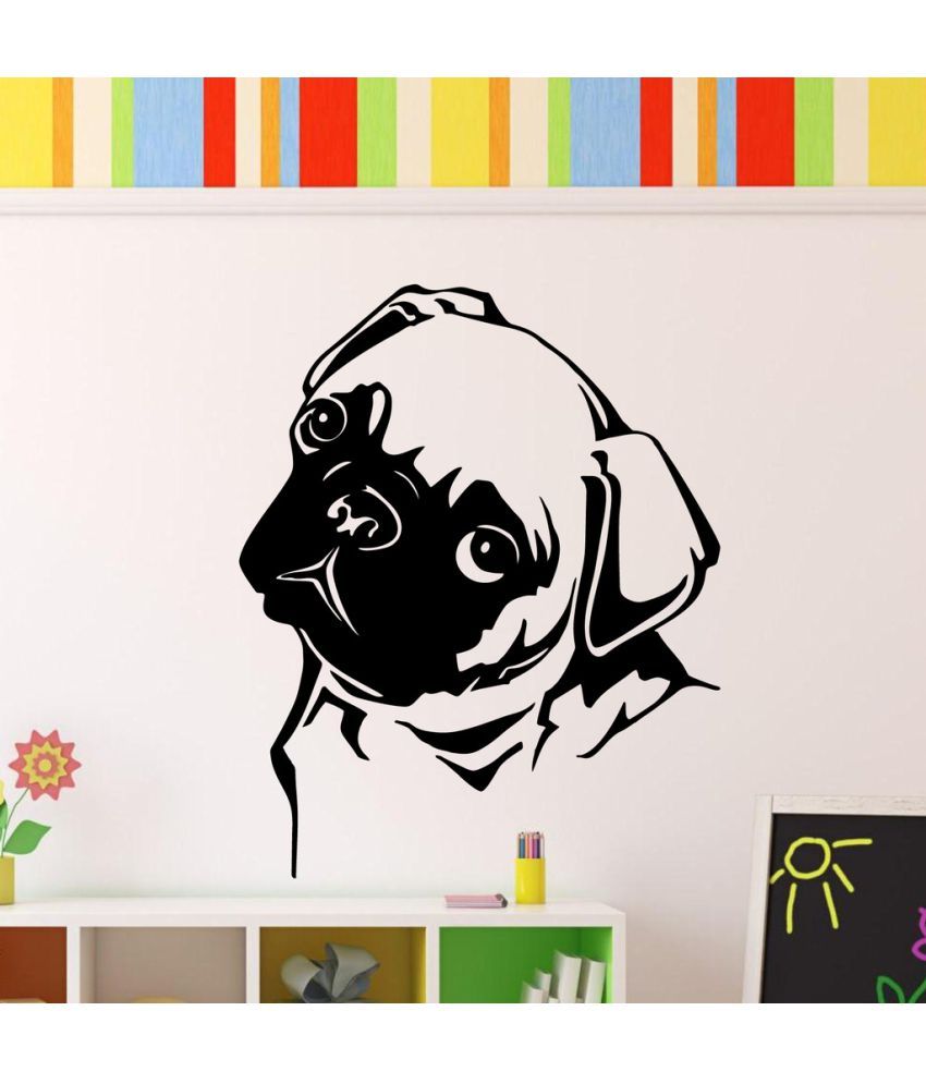     			Decor Villa Dog face Vinyl Wall Stickers