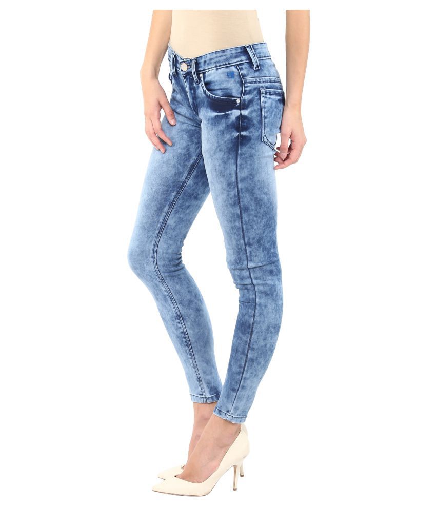 Buy Urban Navy Blue Denim Lycra Jeans Online at Best Prices in India ...