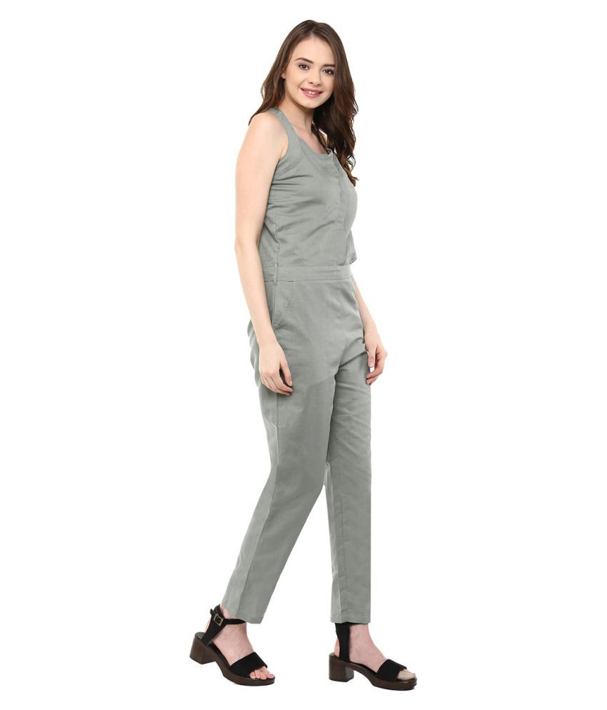 Yepme Green Linen Jumpsuits Buy Yepme Green Linen Jumpsuits Online at