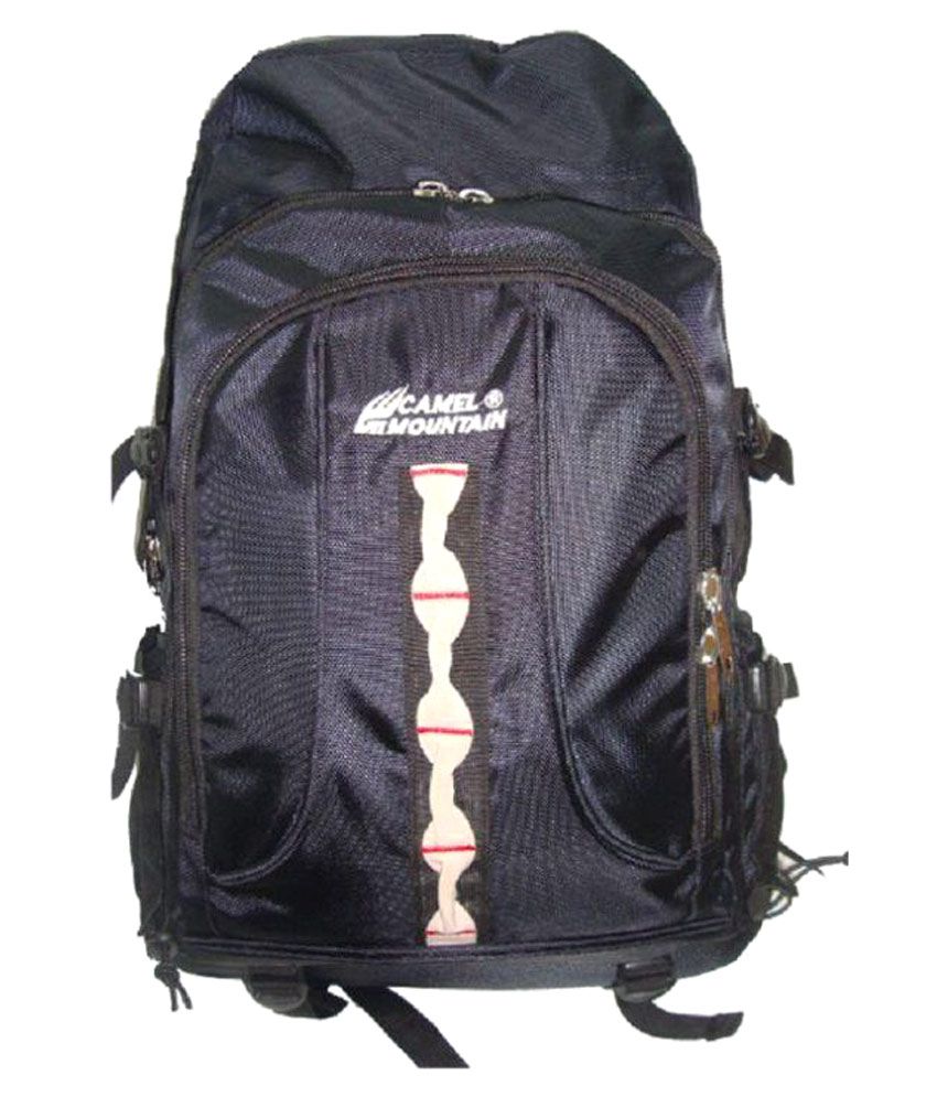 Camel Mountain Black Backpack - Buy Camel Mountain Black Backpack ...