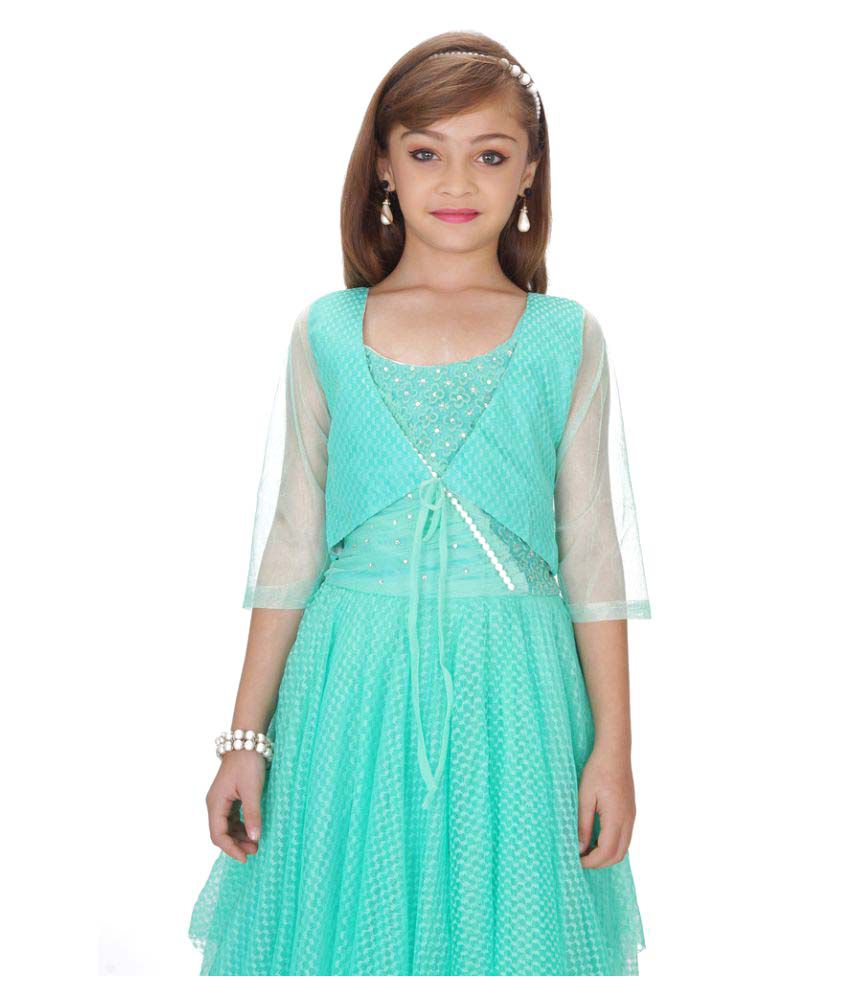 Be 13 Green Net Frock - Buy Be 13 Green Net Frock Online at Low Price ...
