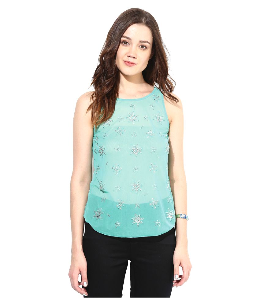 Vero Moda Green Nylon Tank Tops Buy Vero Moda Green Nylon Tank Tops