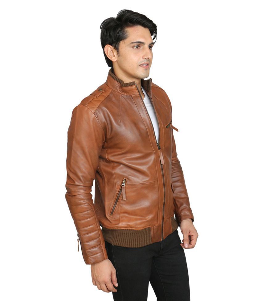 C Comfort Brown Leather Jacket - Buy C Comfort Brown Leather Jacket ...