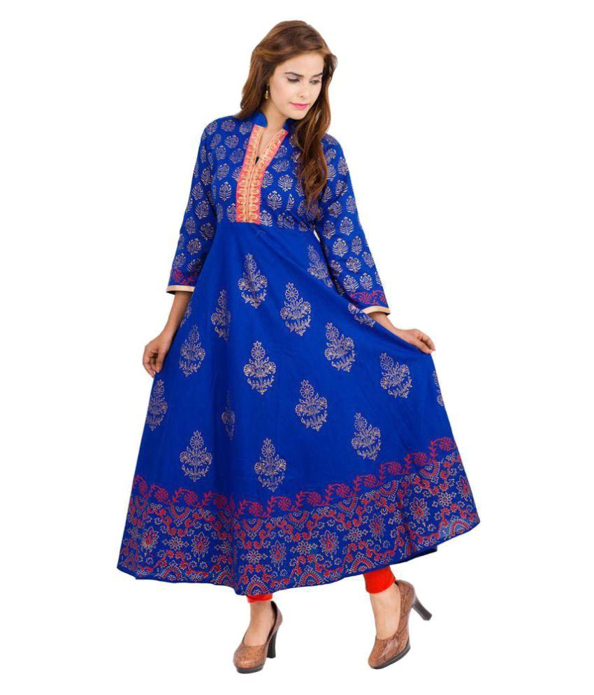 pastel blue anarkali