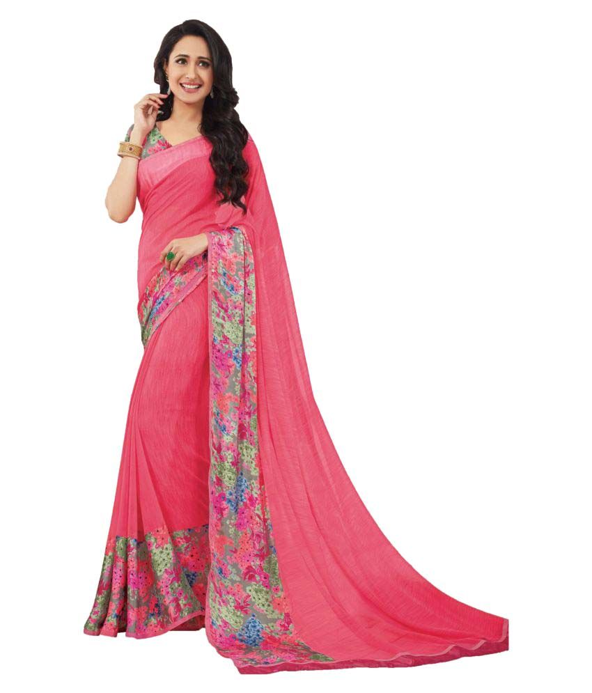Sudarshan Silks Pink Synthetic Saree Buy Sudarshan Silks Pink
