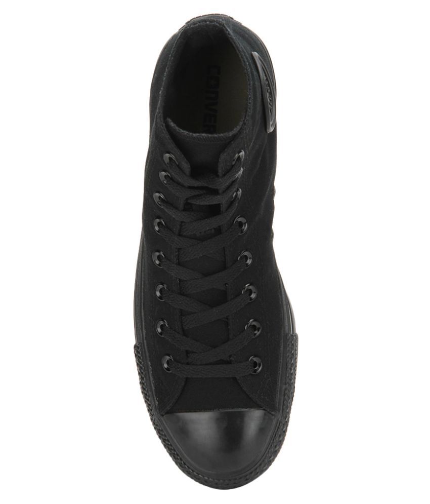converse black high ankle shoes