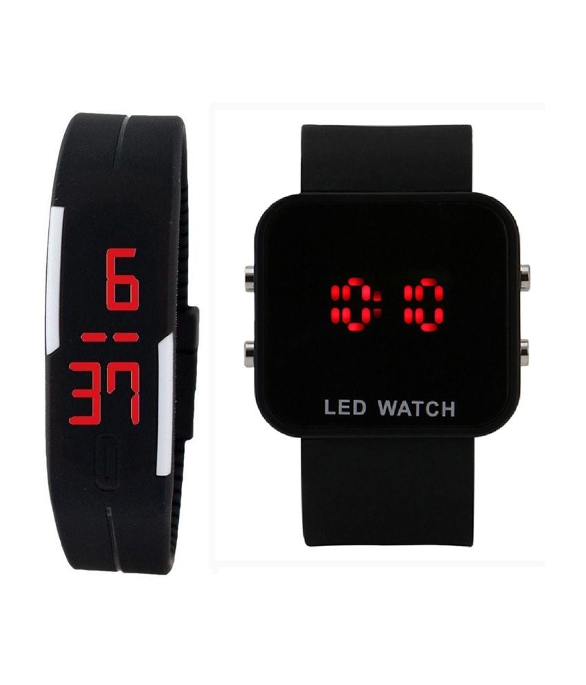 black square dial watch