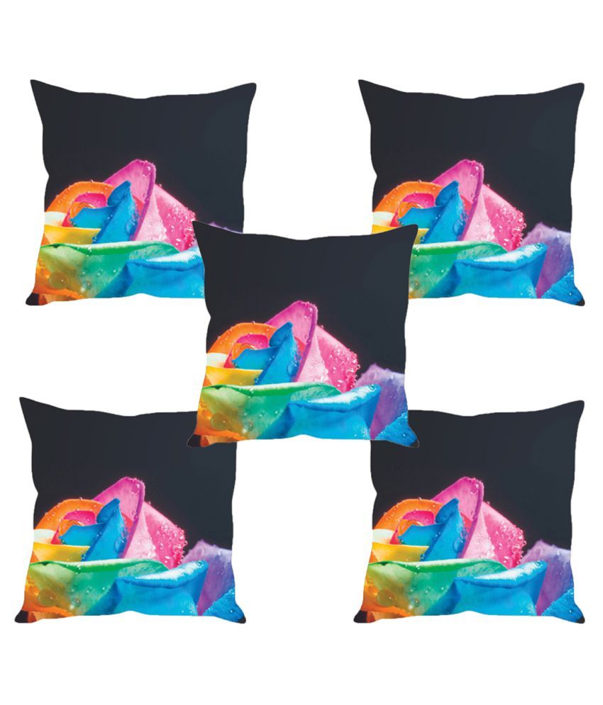 Sleep Nature's Set of 5 Poly Cotton Cushion Covers Buy Online at Best