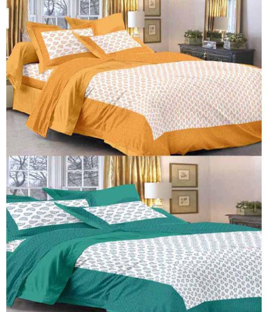     			Uniqchoice Cotton 2 Bedsheets with 4 Pillow Covers ( x )