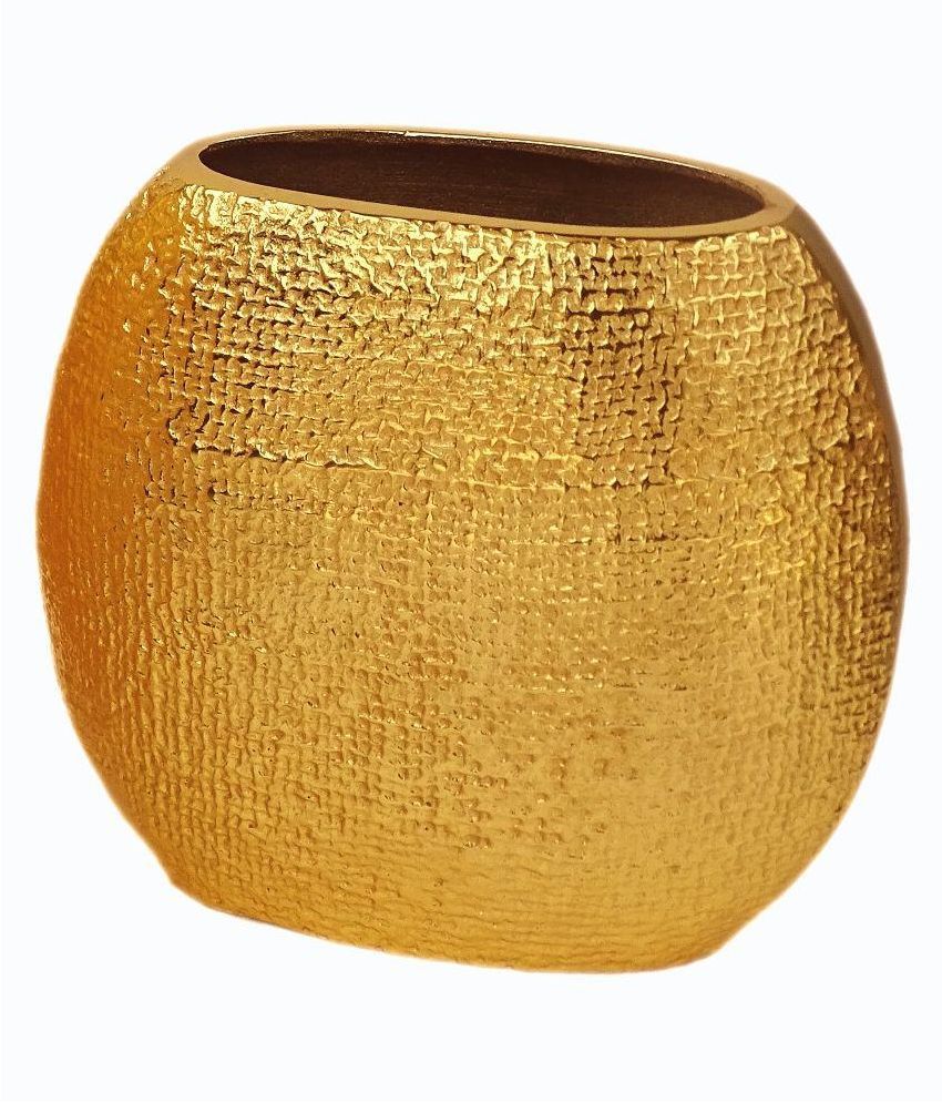 Fab Exim Golden Designer Flower Vase 8 Buy Fab Exim Golden