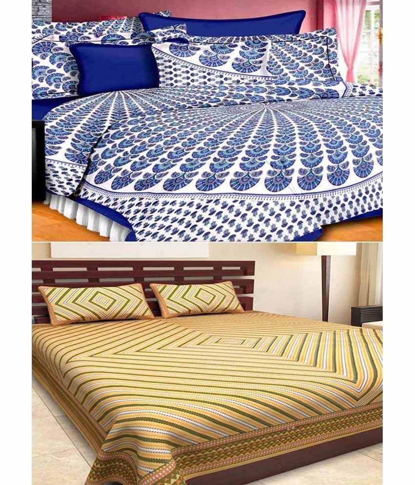 UniqChoice Double Cotton Printed Bed Sheet Buy UniqChoice Double