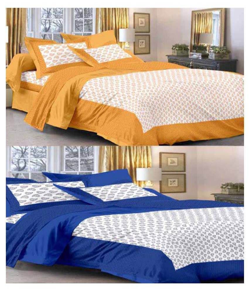     			Uniqchoice Cotton 2 Bedsheets with 4 Pillow Covers ( x )