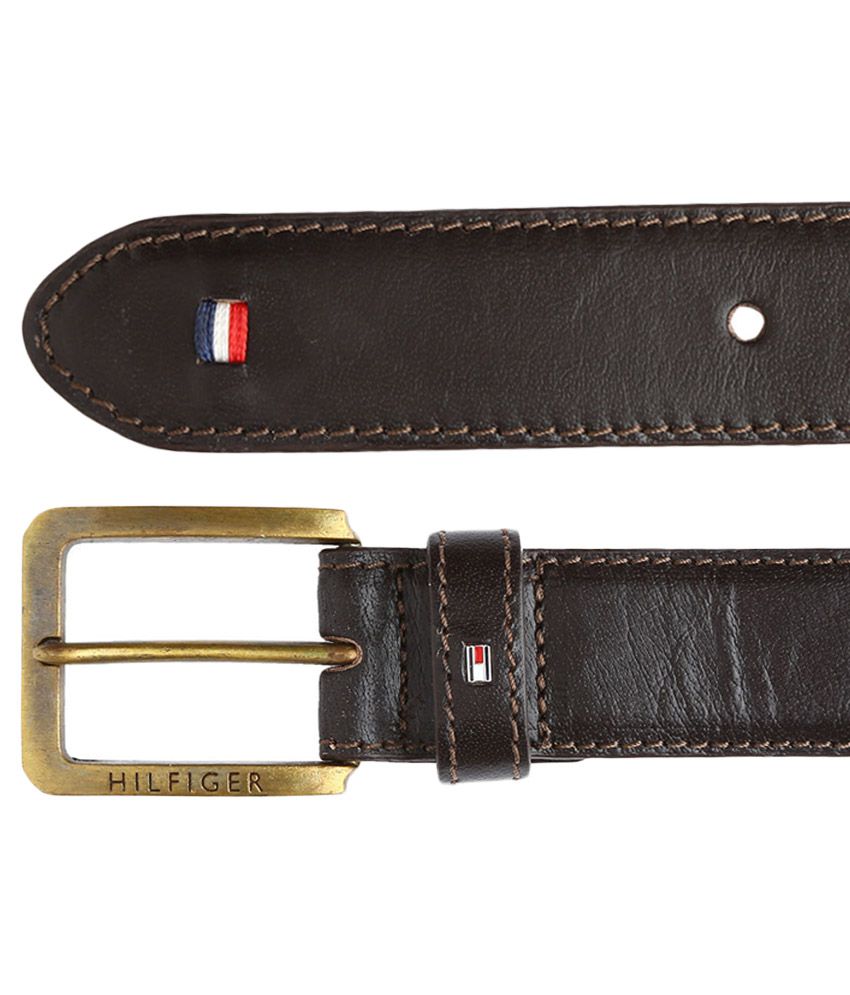 Tommy Hilfiger Brown Leather Belt For Men - Buy Tommy Hilfiger Brown ...