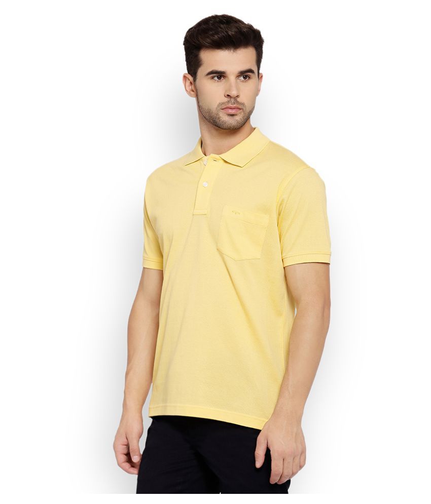 yellow slim fit polo