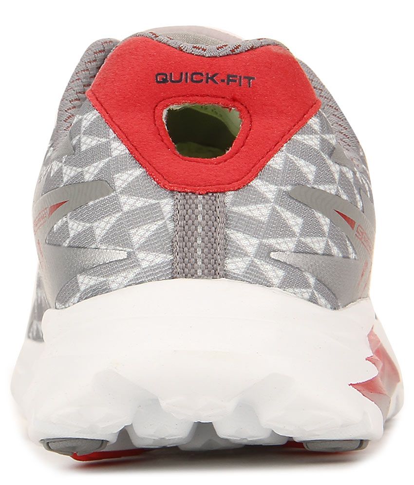 skechers go run 5 mens grey