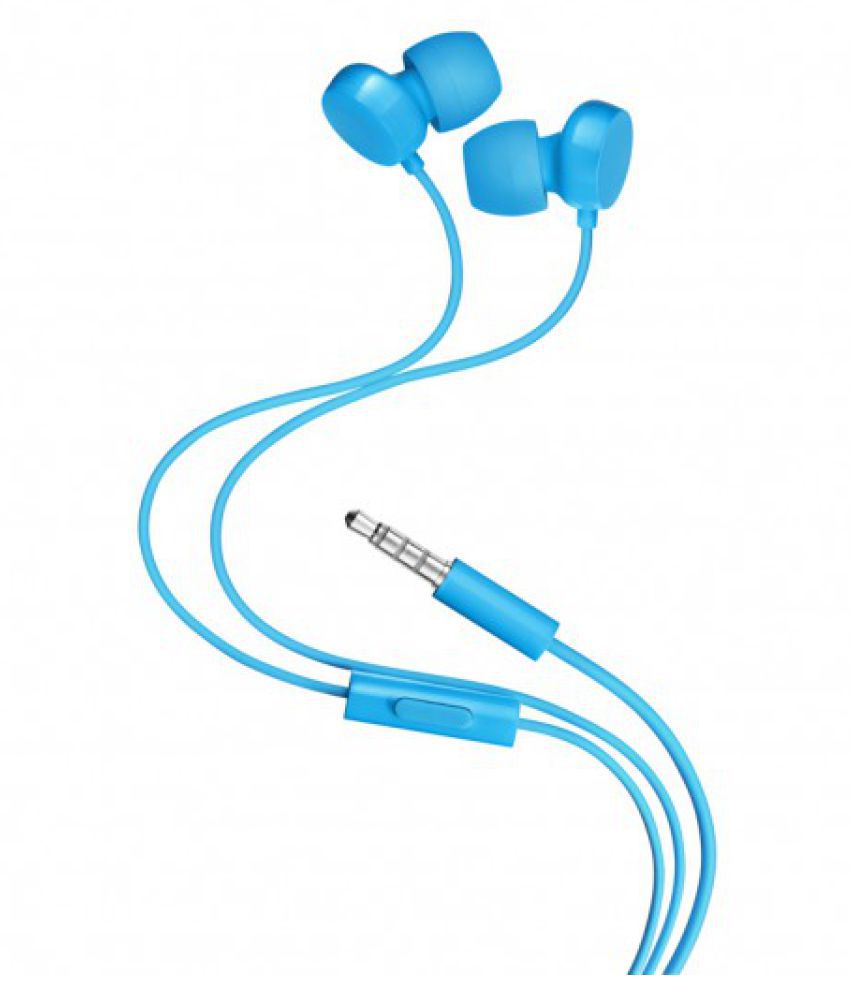 Flashmob Jelly Ear Buds Wired Earphones With Mic Blue - Buy Flashmob ...