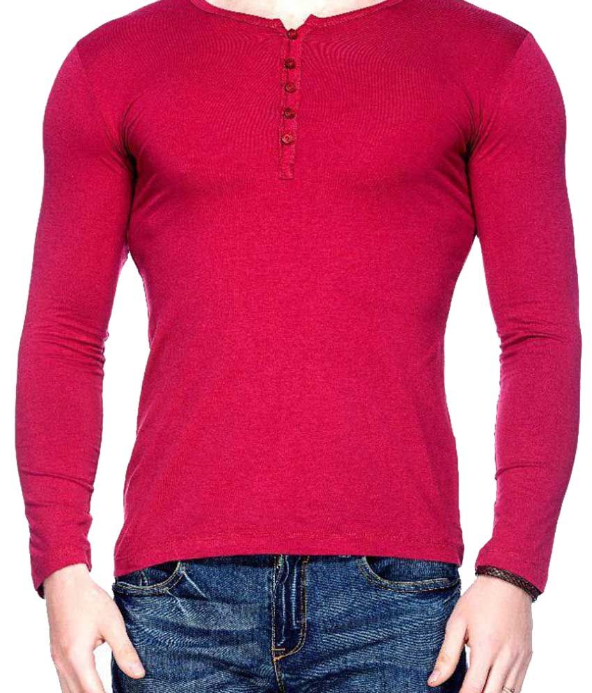 mens pink henley shirt