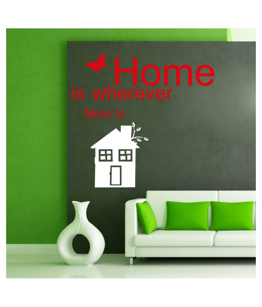     			Decor Villa Home Is Wherever Wall PVC Wall Stickers