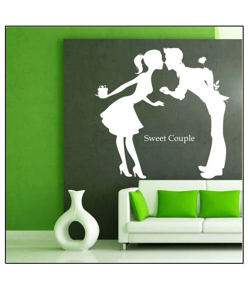     			Decor Villa Sweet Couple PVC Wall Stickers
