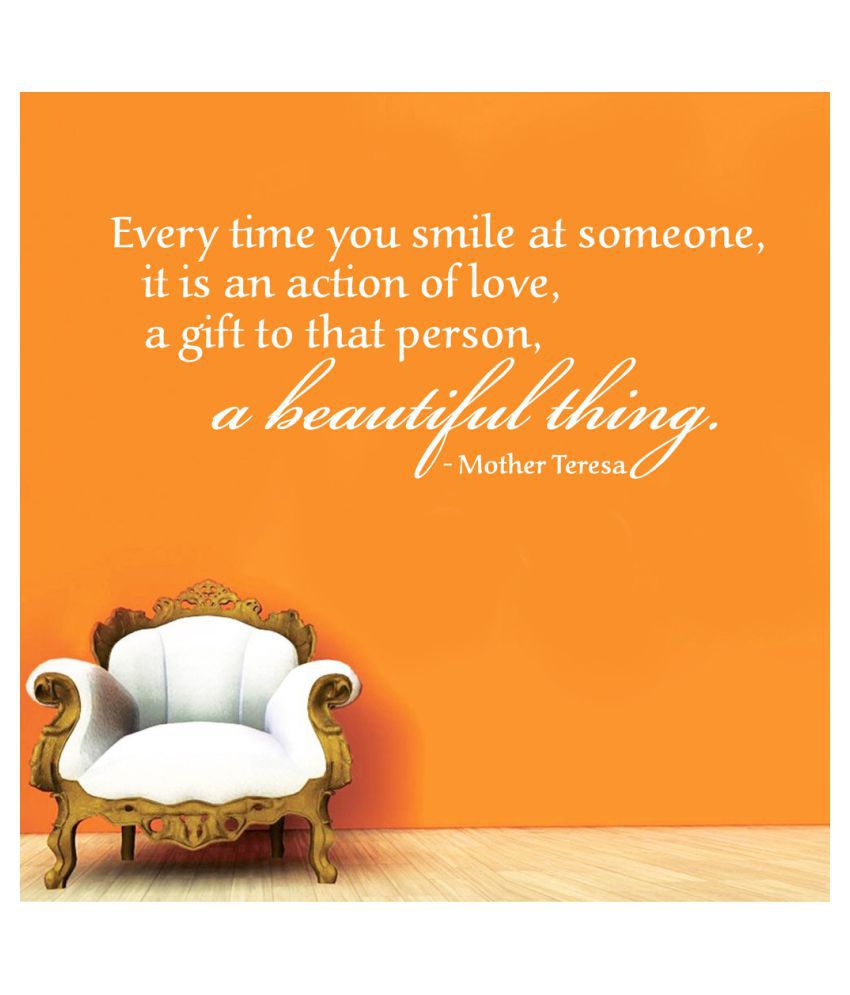     			Decor Villa Every time you Smile PVC Wall Stickers