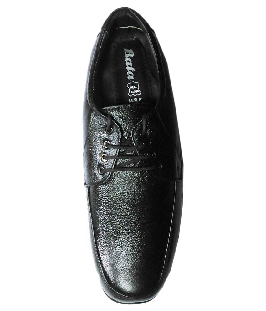Bata Black Derby Genuine Leather Formal Shoes Price in