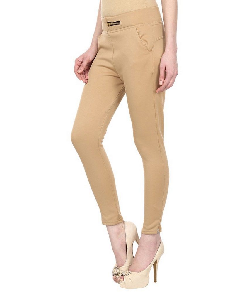 beige jeggings