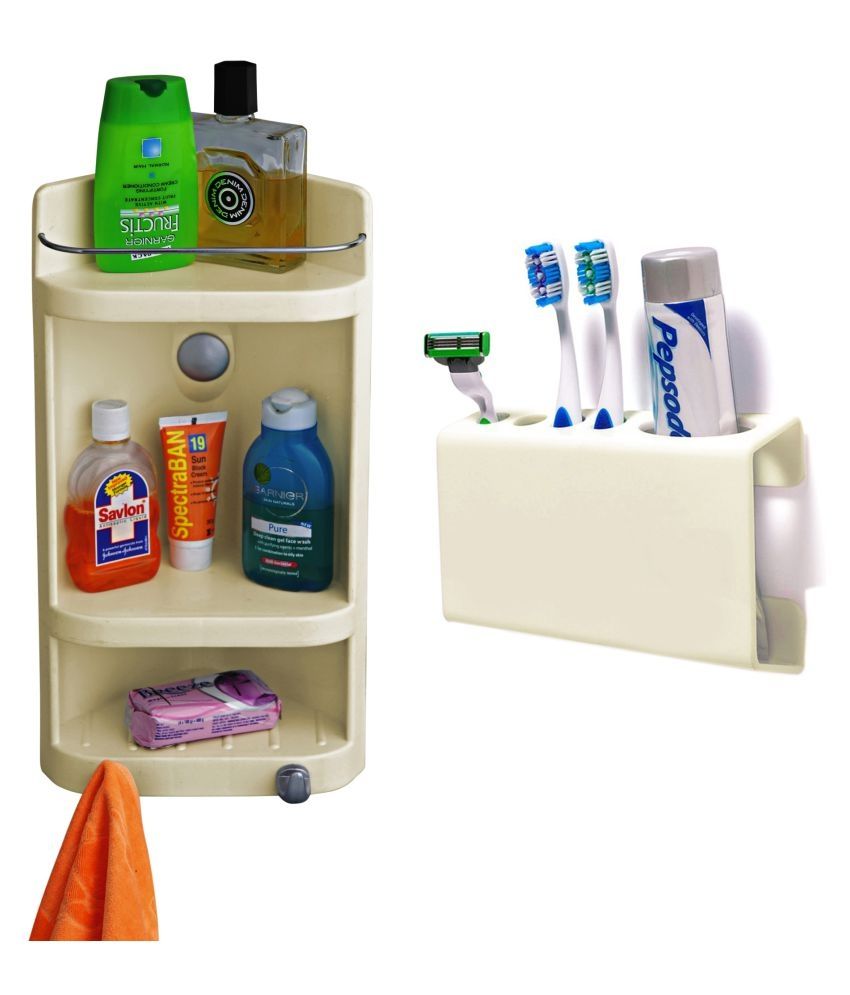 Ciplaplast Combo Of Ivory Plastic Bathroom Corner Cabinet And Ciplaplast Combo Of Ivory Plastic Bathroom Corner Cabinet And Tooth Brush Holder At Low In India Snapdeal