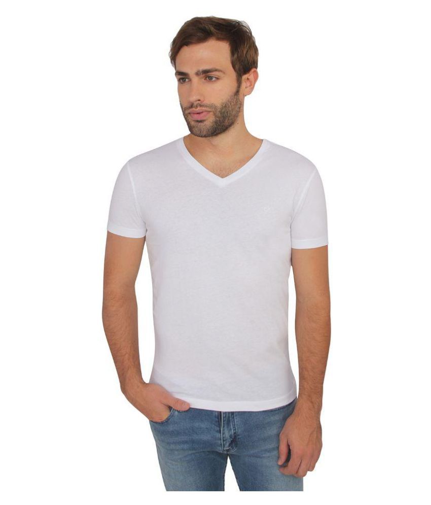 Calvin Klein White V-Neck T-Shirt - Buy Calvin Klein White V-Neck T