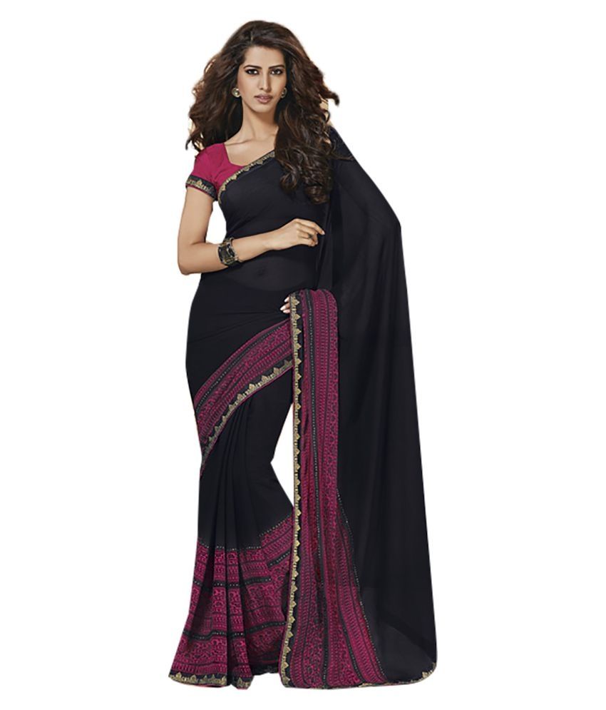 buy black saree online
