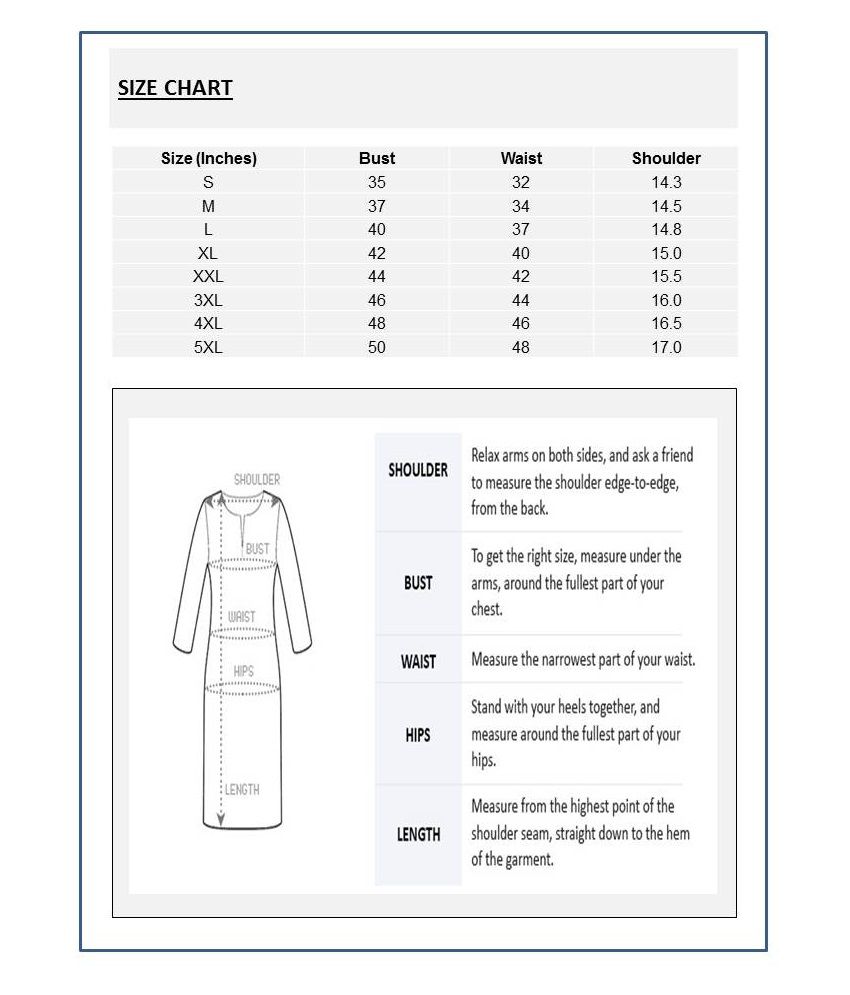 Biba Salwar Suit Size Chart