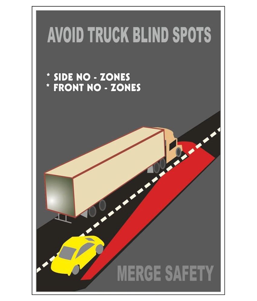 Avoid Truck Blind Spots Poster Buy Online at Best Price in