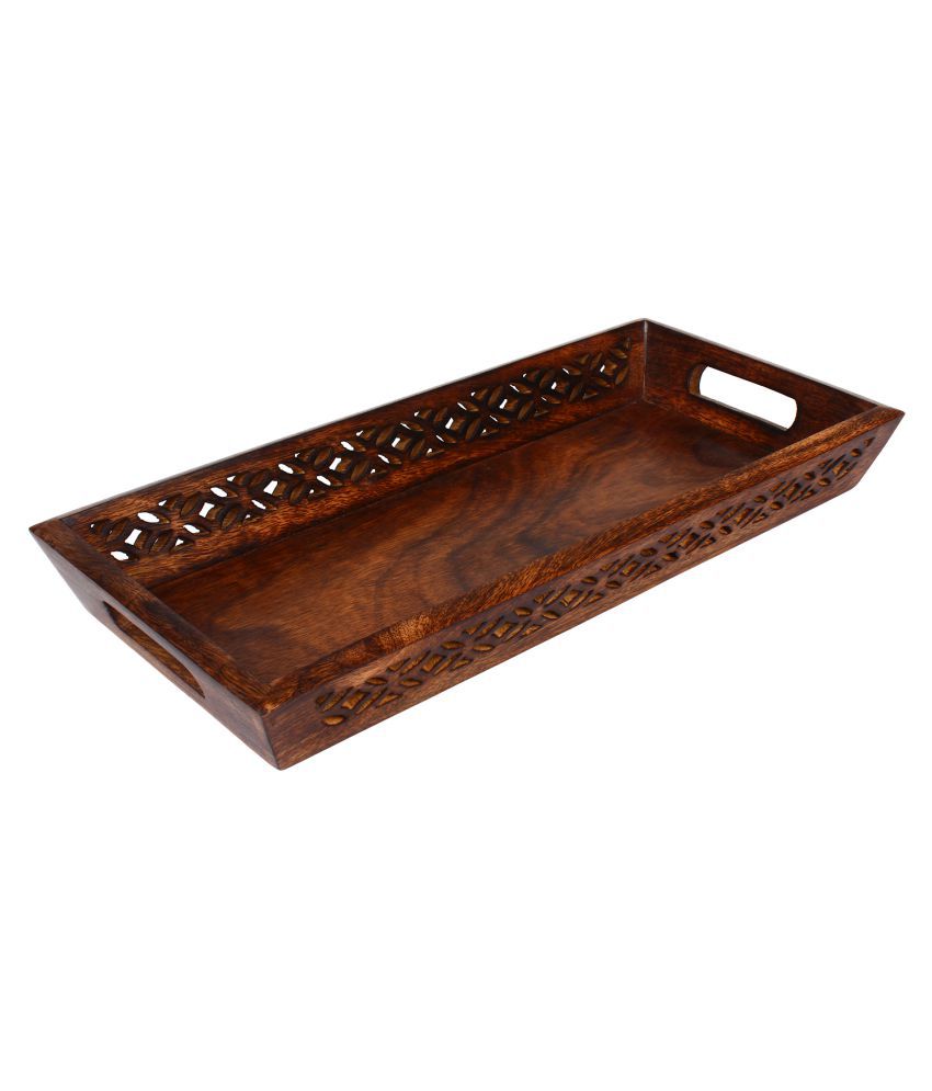 Decor Mart Natural wooden Tray Buy Online at Best Price