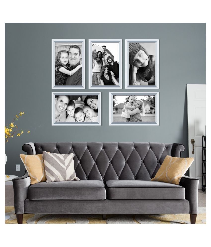Elegant Arts & Frames Plastic Wall Hanging White Collage Photo Frame
