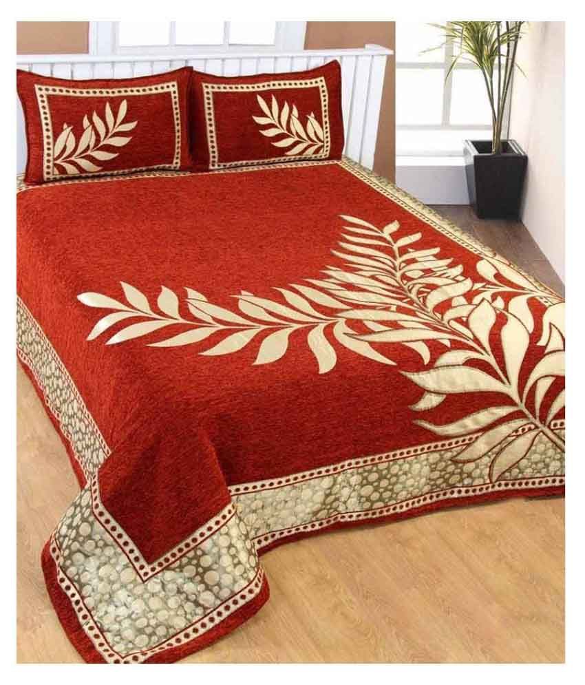 Swastik Double Chenille Ethnic Bedcover Buy Swastik Double Chenille