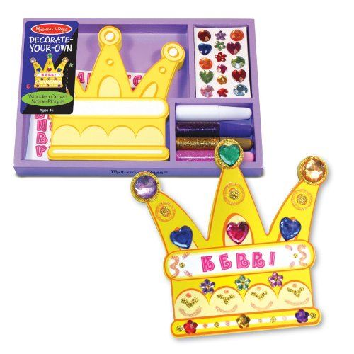Melissa And Doug Decorate Your Own Wooden Crown Name Plaque Buy