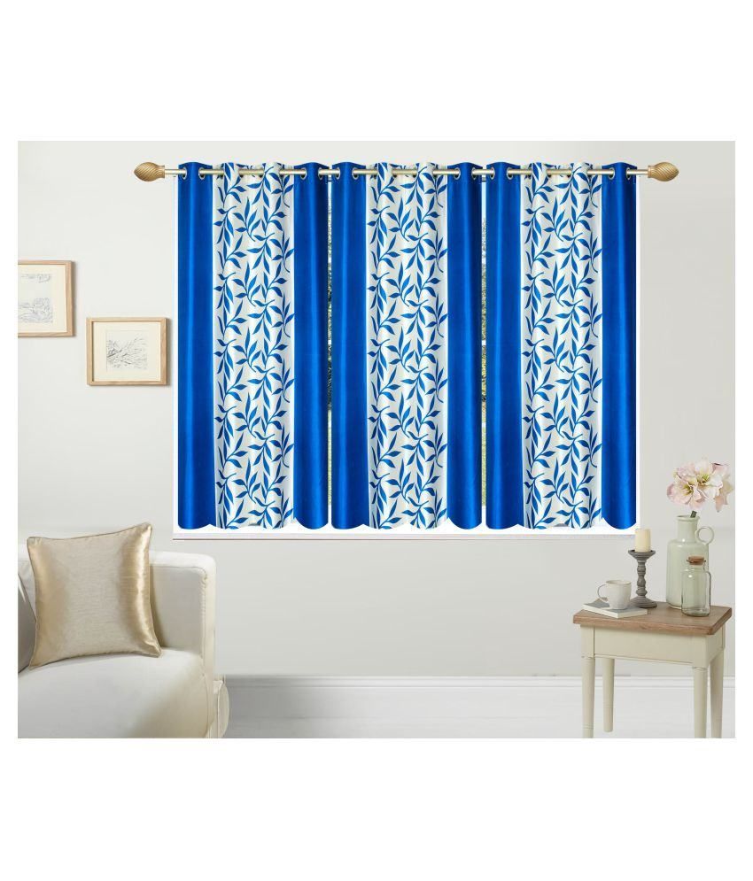     			Stella Creations Set of 3 Eyelet Curtain