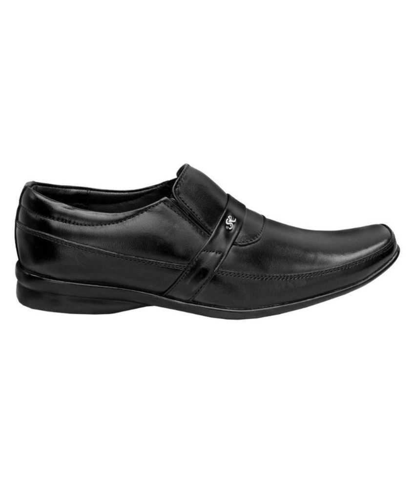 Seamax Black Office Genuine Leather Formal Shoes Price in India- Buy ...