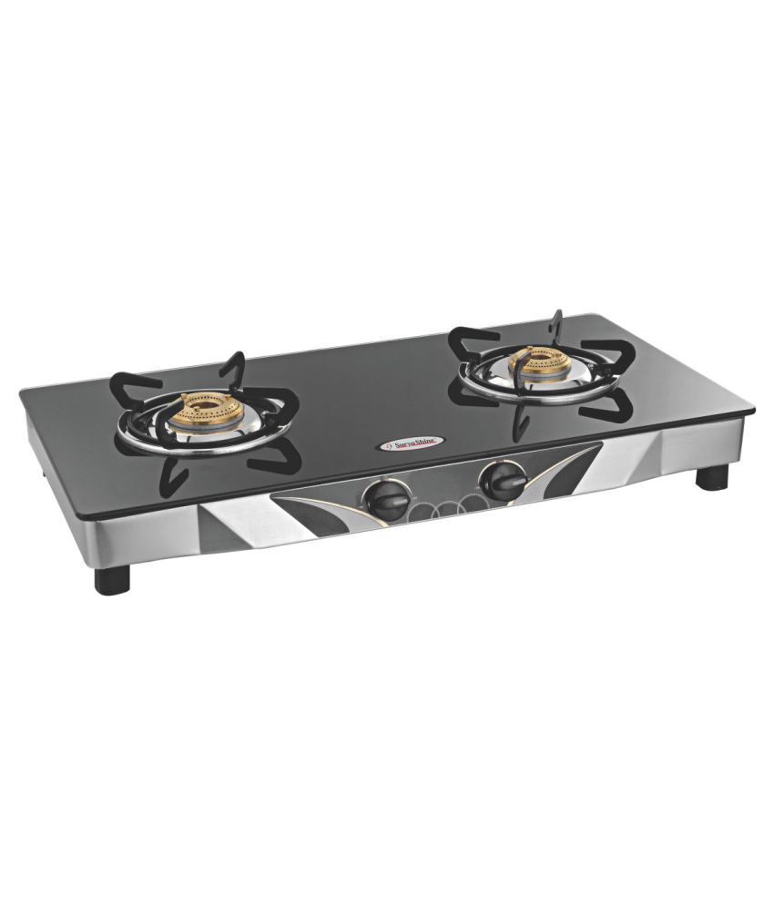 Surya Shine SUR622BF "2 Burner" Glass Manual Gas Stove Price in India