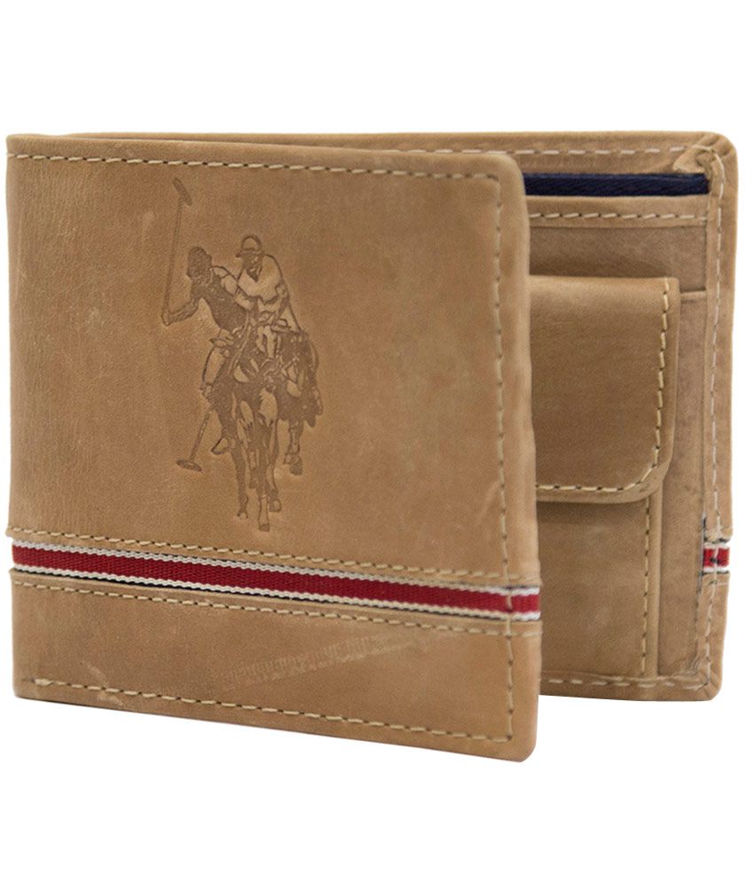 U S Polo Tan  Leather  Wallet  For Men  Buy Online at Low 